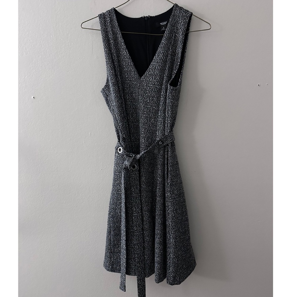 Simply Vera Vera Wang Textured Black and Gray Mini Dress